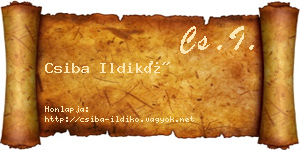 Csiba Ildikó névjegykártya