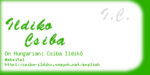 ildiko csiba business card