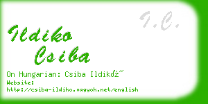 ildiko csiba business card